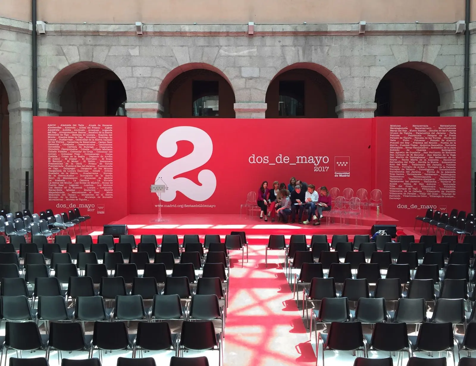 Escenario evento Dos de Mayo Madrid 2017.