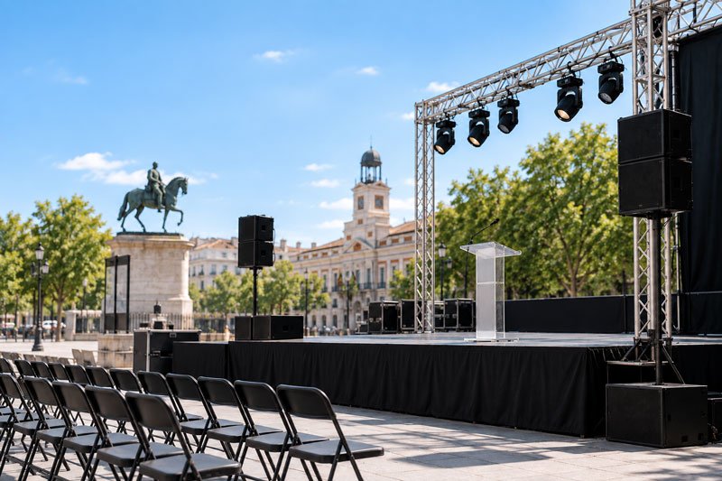Alquiler de escenarios y tarimas en Madrid